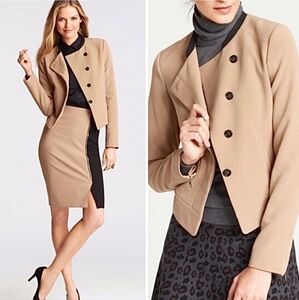 🌬Ann Taylor🌬 - Camel/Tan Assymetrical Button Down Jacket